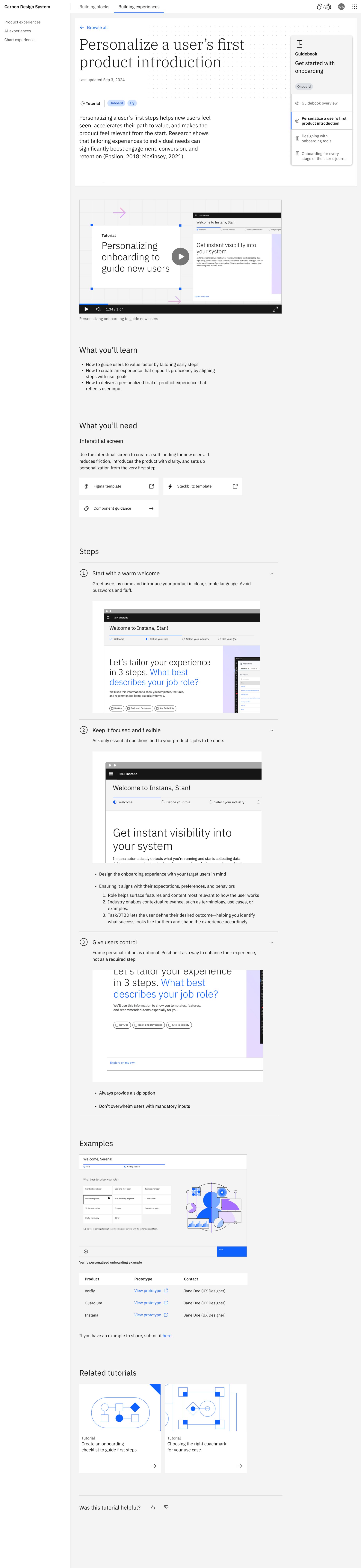 Carbon tutorial page
